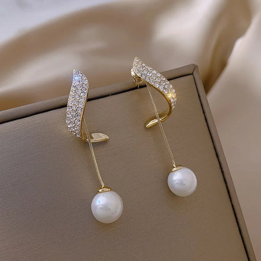 Pearl Dangle Earrings For Women - 01