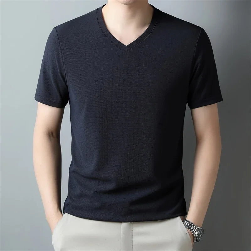 Men's Short Sleeved T-shirt Summer - dark blue