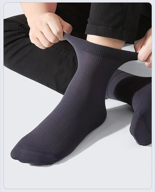 10/20 pairs Men Ice Silk Socks - black