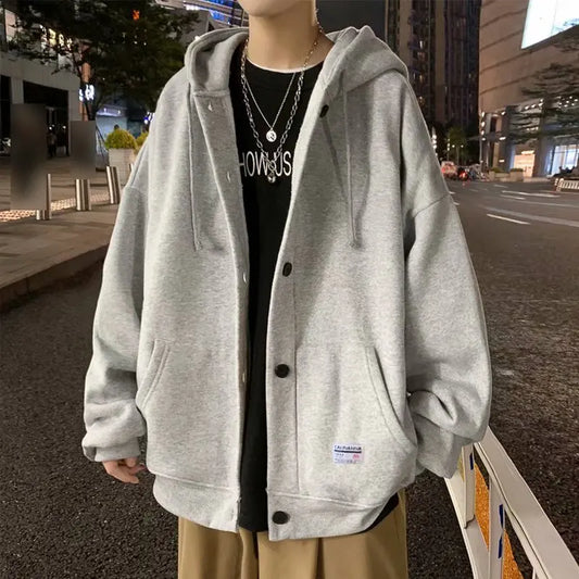 Men's Hoodies Kpop Style Streetwear - 2nd gray