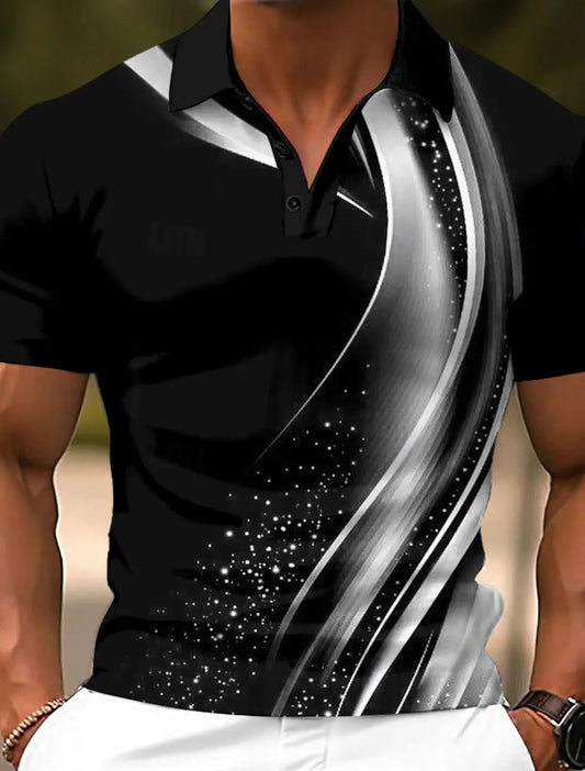 Men’s 3D Print Polo Shirt - 7