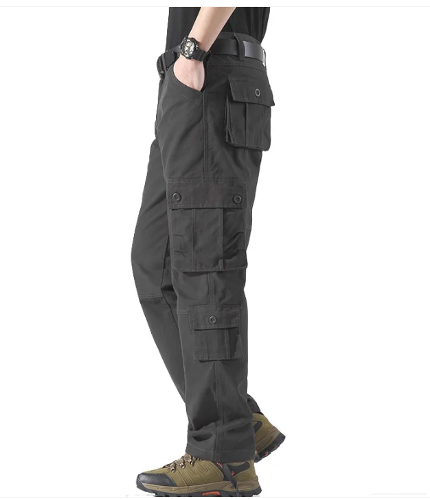Men's Outdoor Cargo Pants | Multi-Pocket Cotton Work Trousers