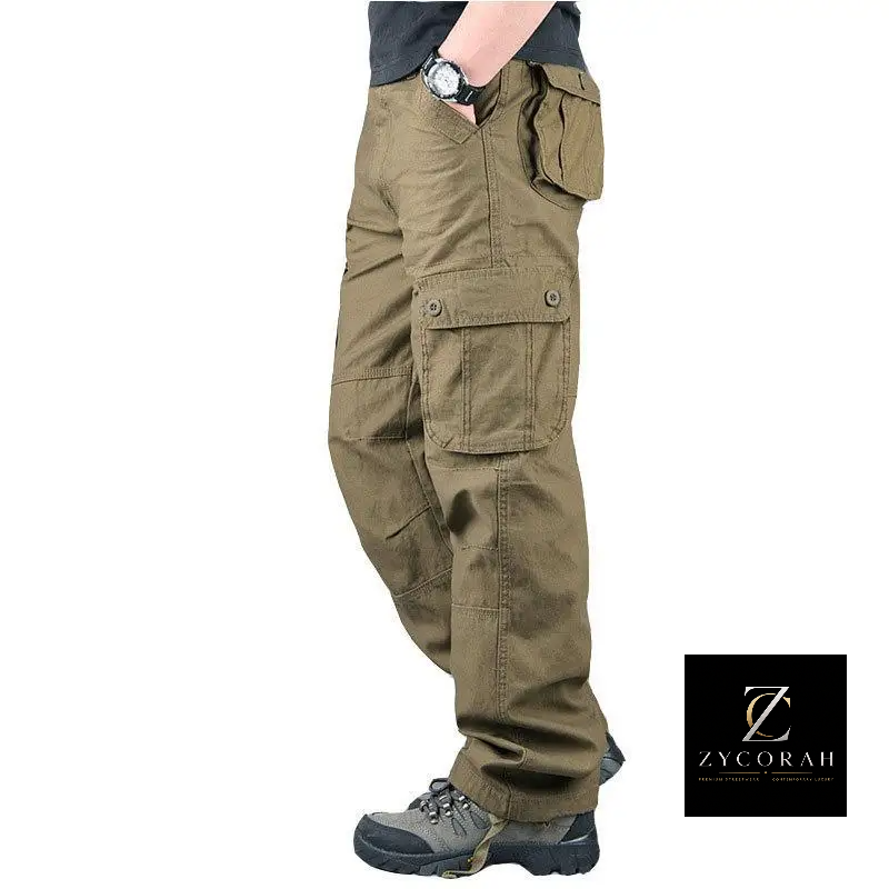 Men's Outdoor Cargo Pants | Multi-Pocket Cotton Work Trousers