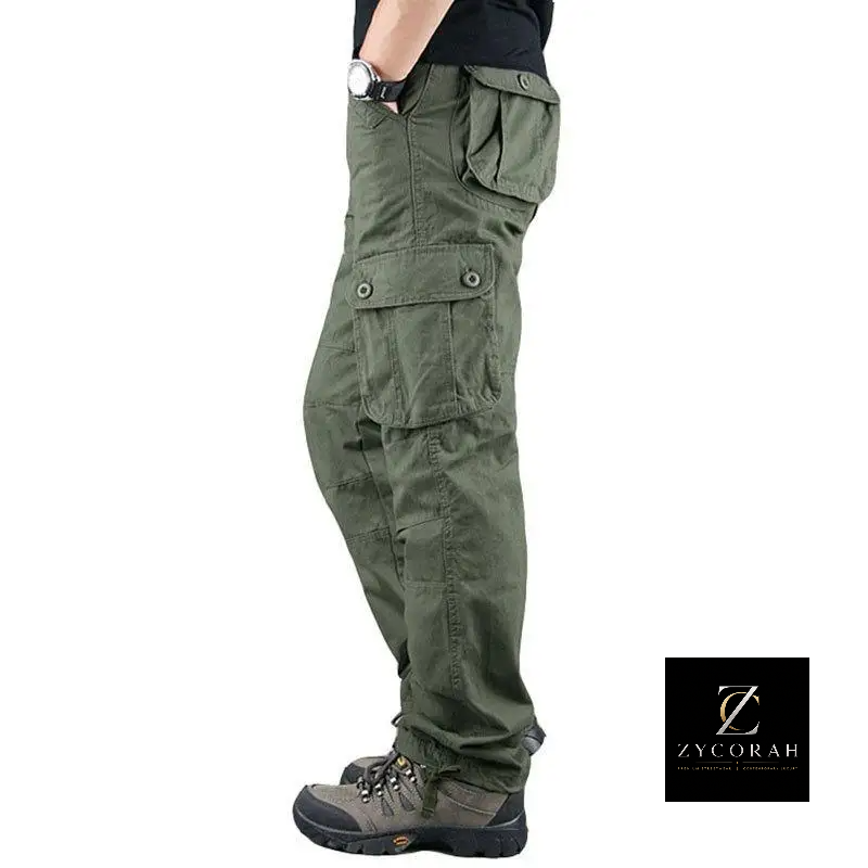 Men's Outdoor Cargo Pants | Multi-Pocket Cotton Work Trousers