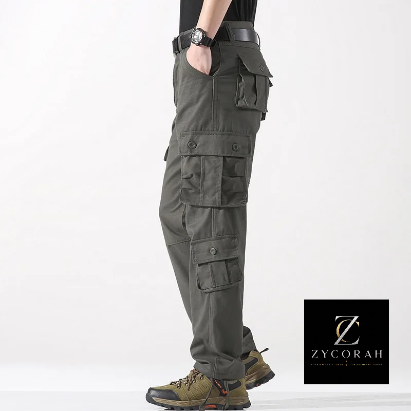 Men's Outdoor Cargo Pants | Multi-Pocket Cotton Work Trousers