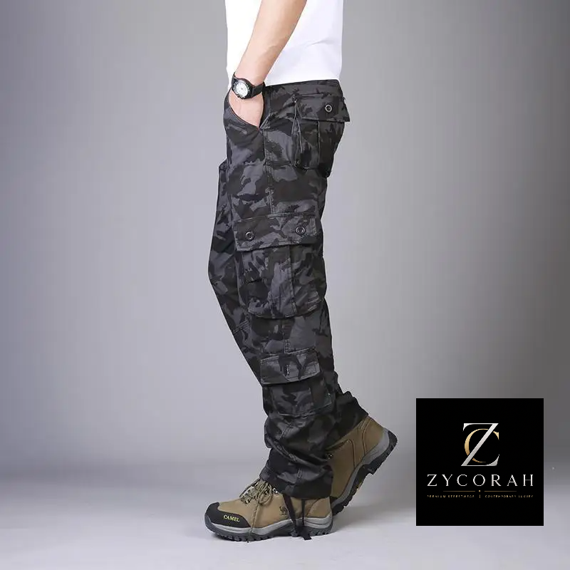 Men's Outdoor Cargo Pants | Multi-Pocket Cotton Work Trousers