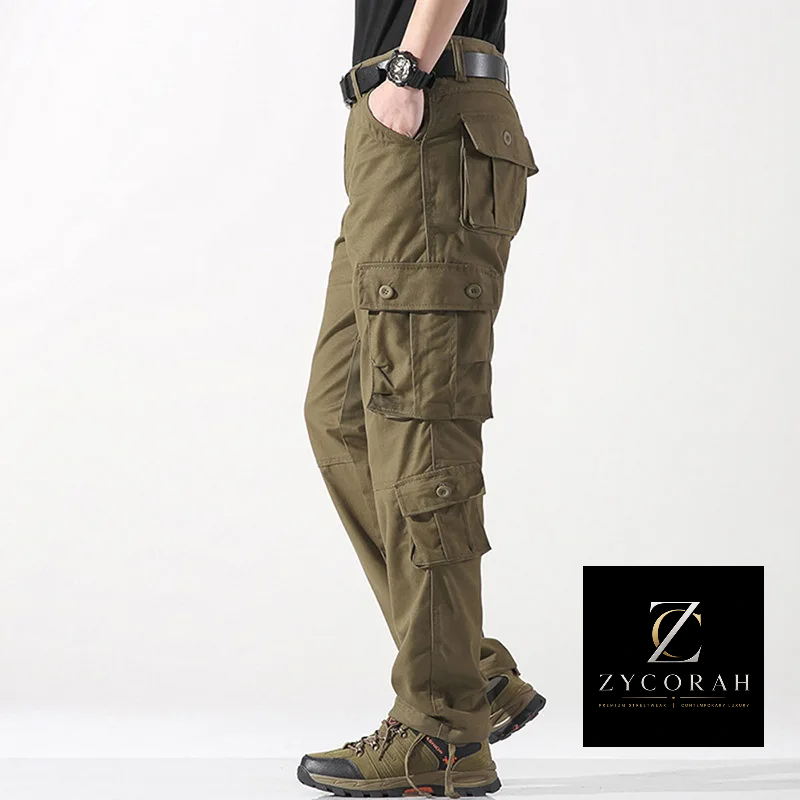 Men's Outdoor Cargo Pants | Multi-Pocket Cotton Work Trousers
