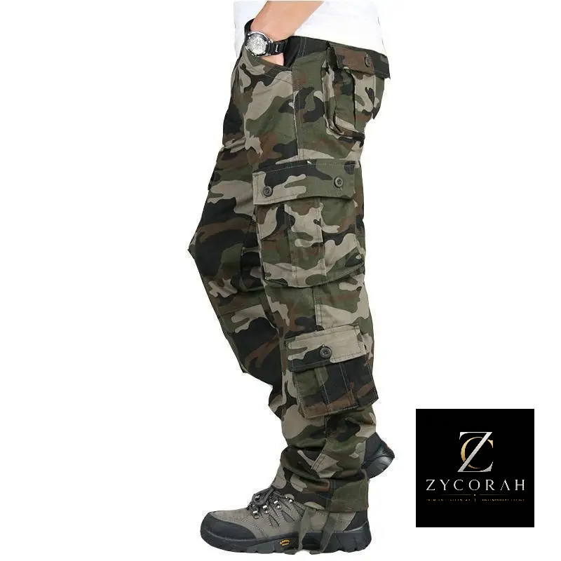 Men's Outdoor Cargo Pants | Multi-Pocket Cotton Work Trousers