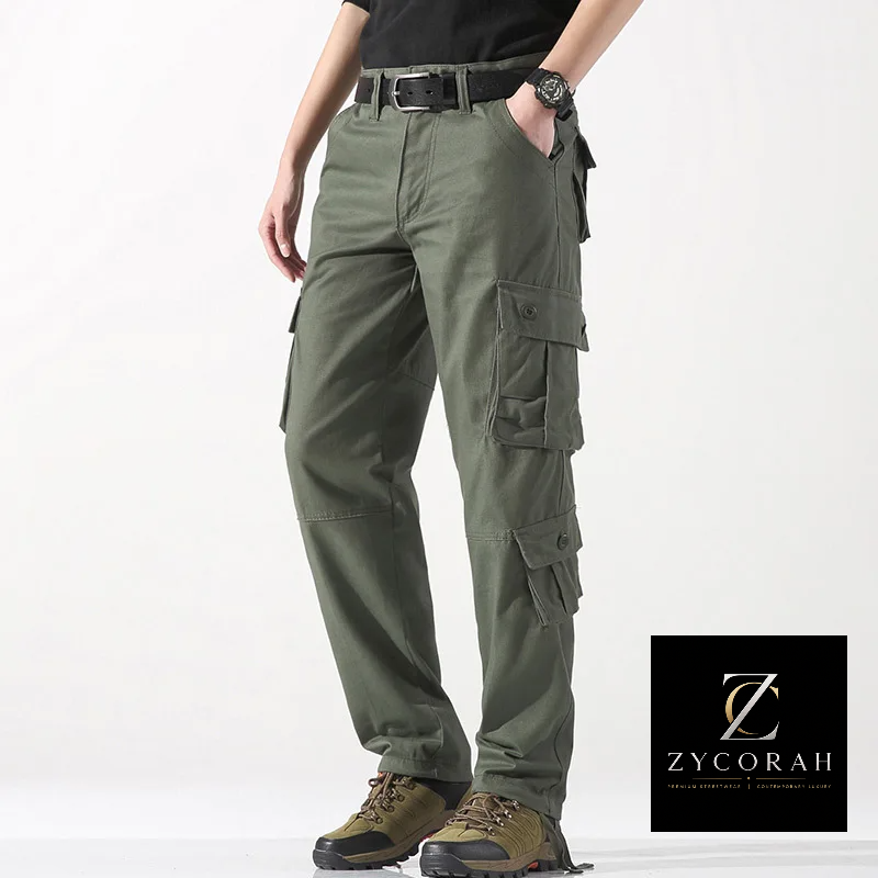 Men's Outdoor Cargo Pants | Multi-Pocket Cotton Work Trousers