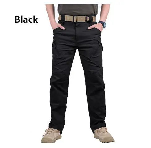 Cotton Men Military Tactical Cargo Pants  - black