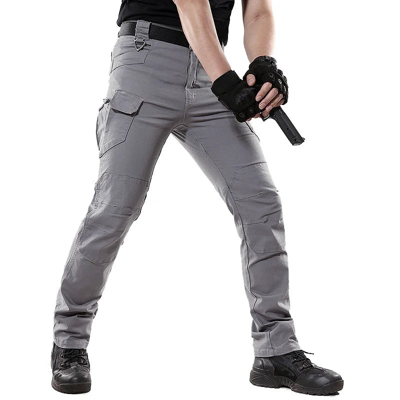 Cotton Men Military Tactical Cargo Pants  - gray