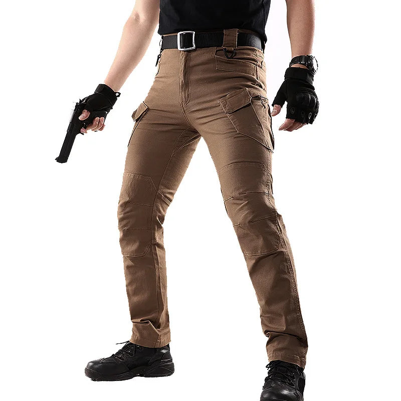 Cotton Men Military Tactical Cargo Pants  - brown