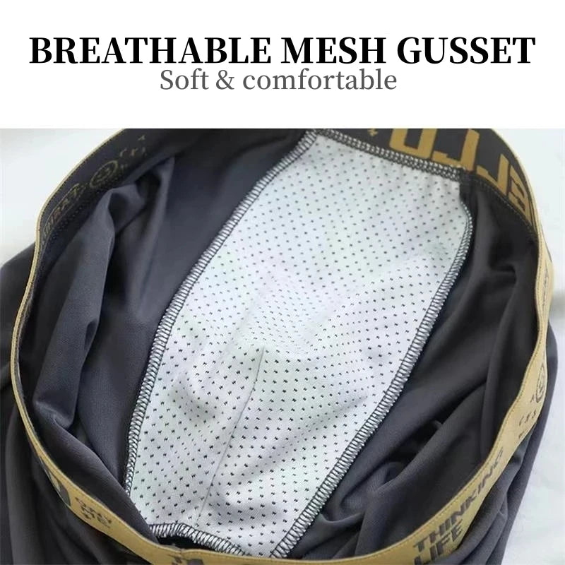Men's Fashion Underwear High Stretch Boxer - breathable mesh 
