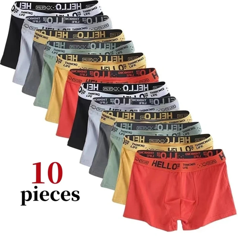 Men's Fashion Underwear High Stretch Boxer - 10 pairs