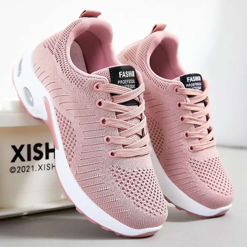 women's shoes large size running  -  pink