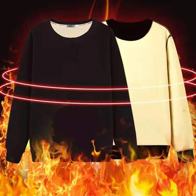 Men Winter Thicken Sweatshirt  -  black hot