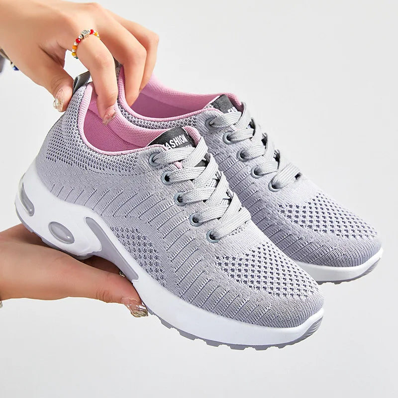 women's shoes large size running  -  gray-2