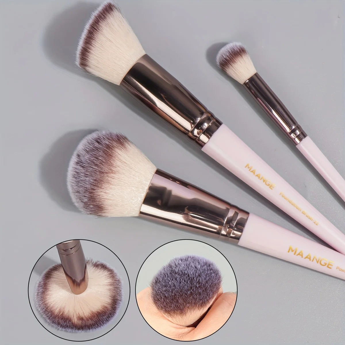 MAANGE 30-piece professional makeup brush set with bag – includes brushes for foundation, concealer, eye shadow, powder, blush, and blending - 4