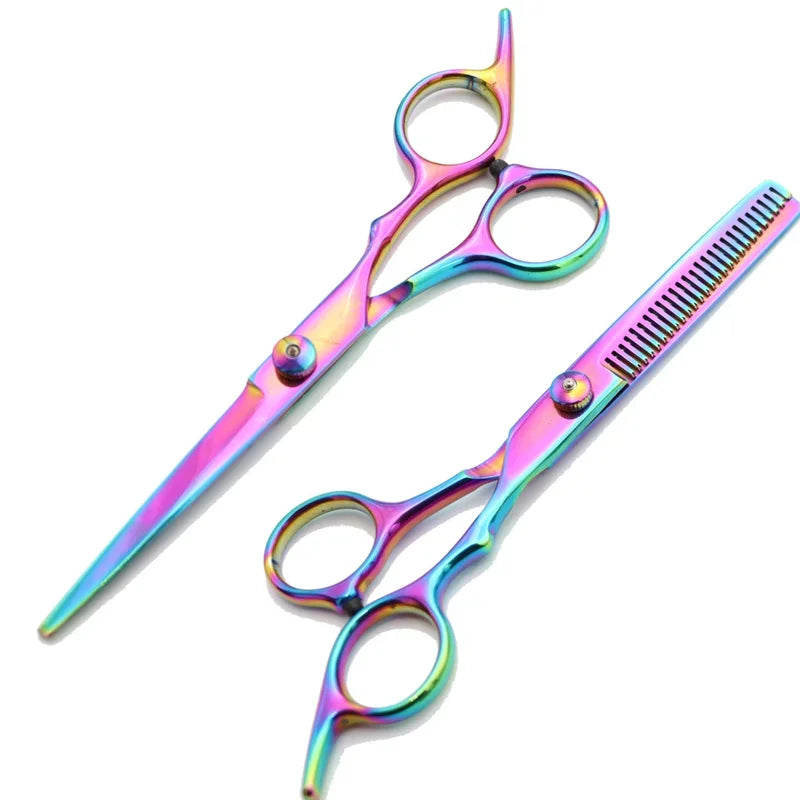 Professional Black and Golden Stainless Steel Hair Cutting Scissors and Thinning Shears - 2 colors