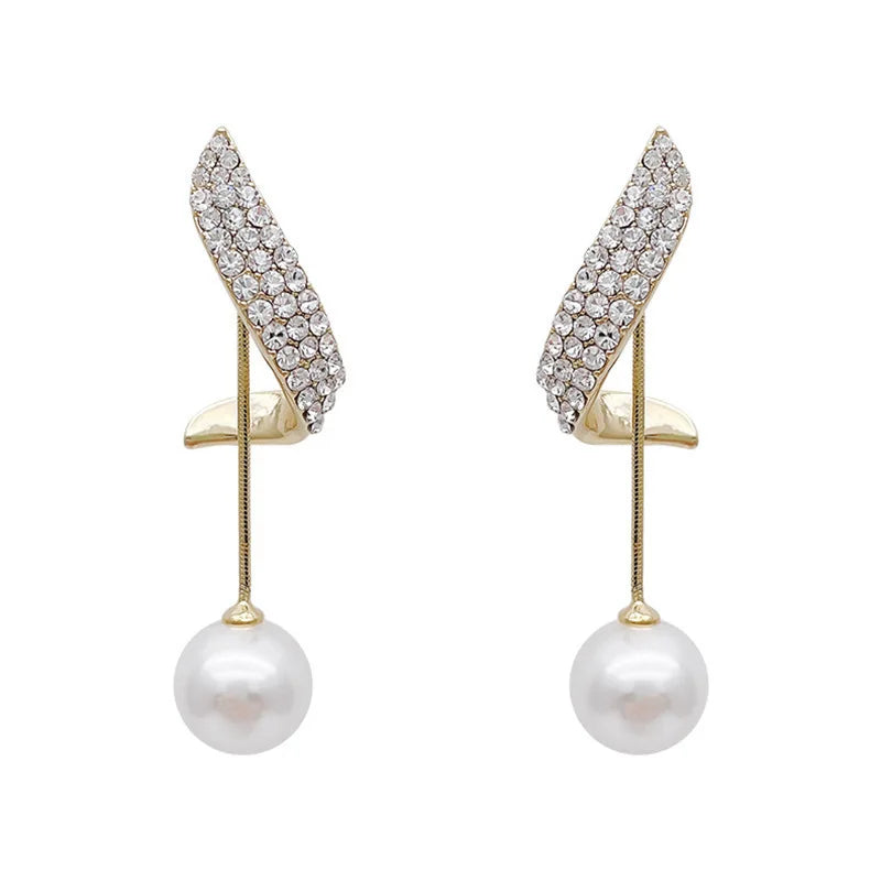 Pearl Dangle Earrings For Women  - 5
