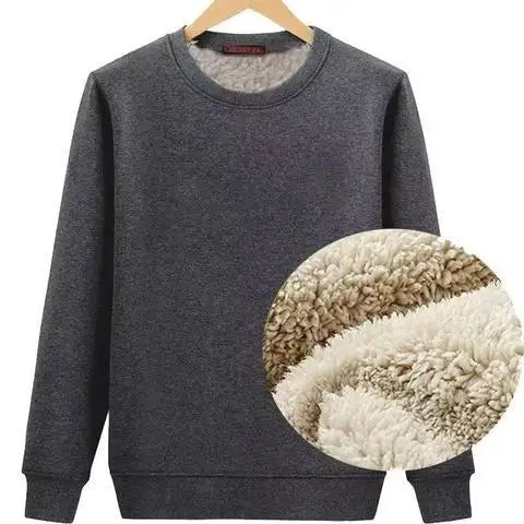 Men Winter Thicken Sweatshirt  -  dark gray
