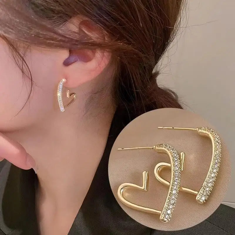 Korean Fashion Seven Star Zircon Earrings For Women Jewelry 2025 Trending New Luxury Women's Crystal Stars Stud Earrings Gifts