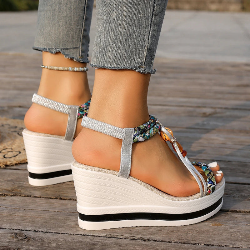 Women Metal Buckle Slippers Flats Platform Flip Flops Shoes Female Summer Beach Sandals Fashion New Casual Open Toe Slides