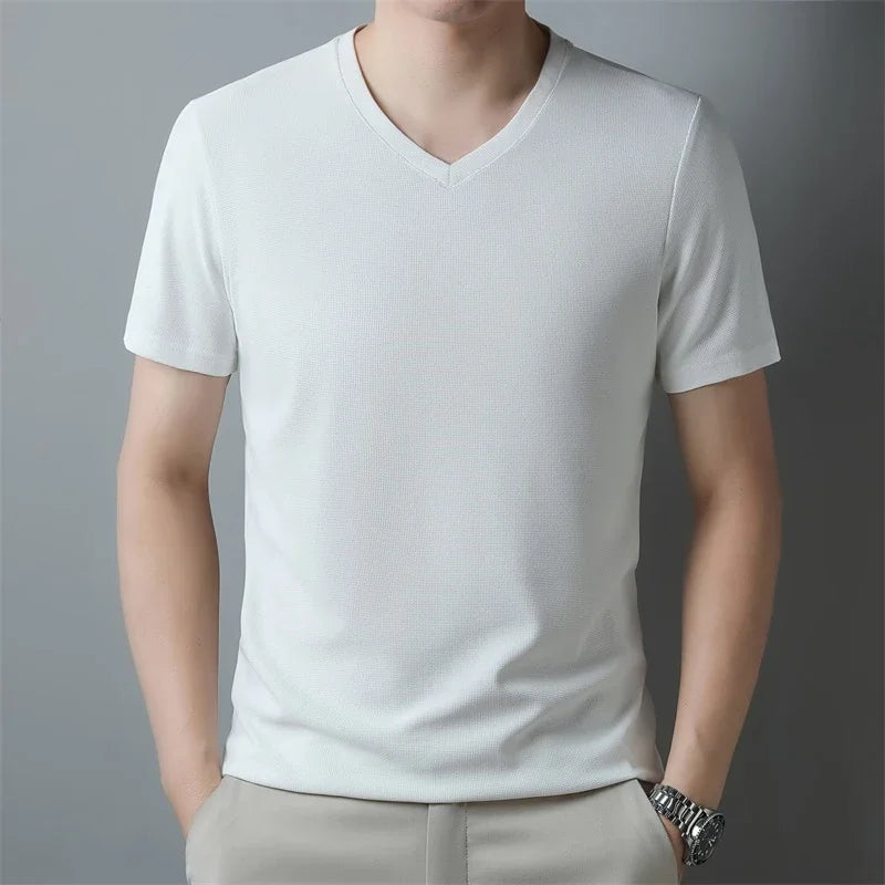 Men's Short Sleeved T-shirt Summer  - white