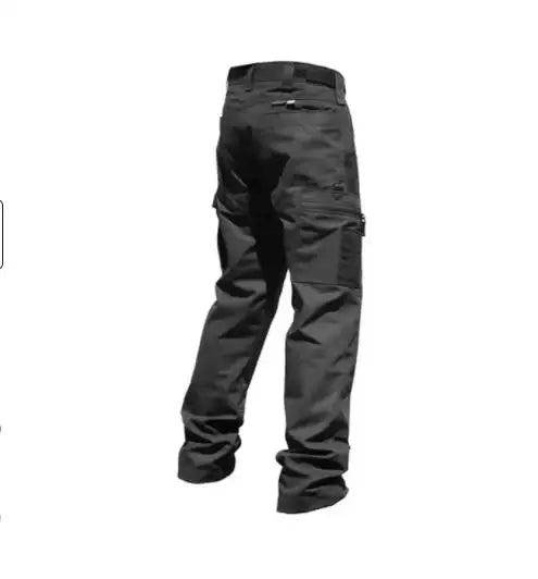 Black tactical pants on a white background