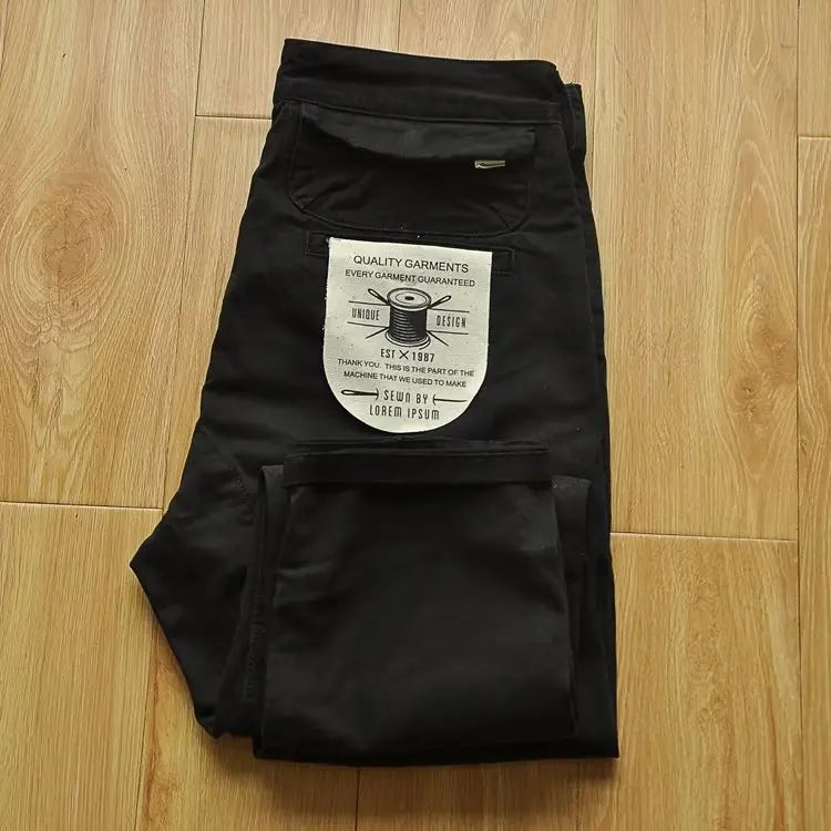 Cargo Pants American Retro Heavy-duty  - unique black