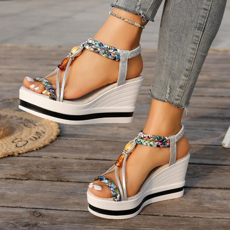 Women Metal Buckle Slippers Flats Platform Flip Flops Shoes Female Summer Beach Sandals Fashion New Casual Open Toe Slides