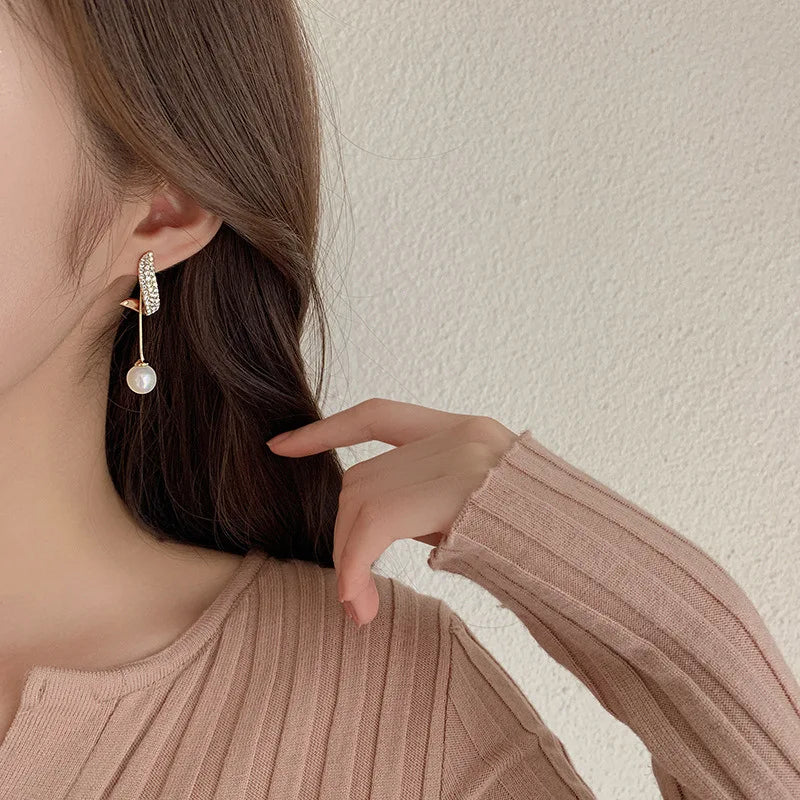 Pearl Dangle Earrings For Women  - 03