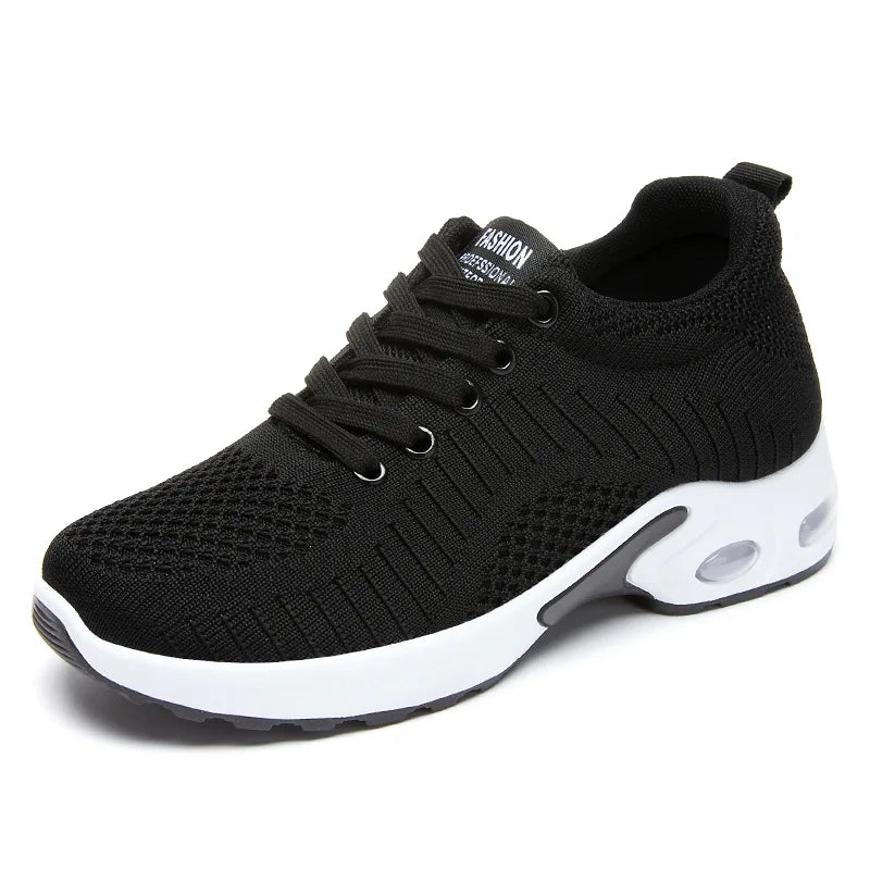 women's shoes large size running  -  black002