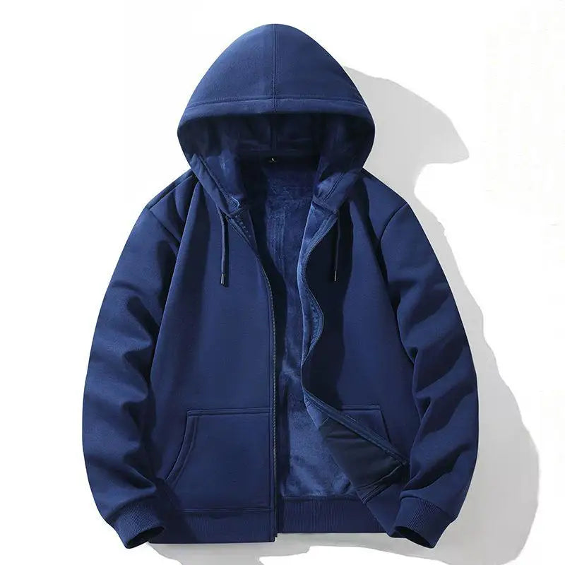 Blue hoodie on a white background