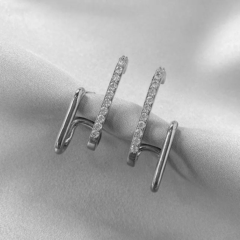 Korean Fashion Seven Star Zircon Earrings For Women Jewelry 2025 Trending New Luxury Women's Crystal Stars Stud Earrings Gifts