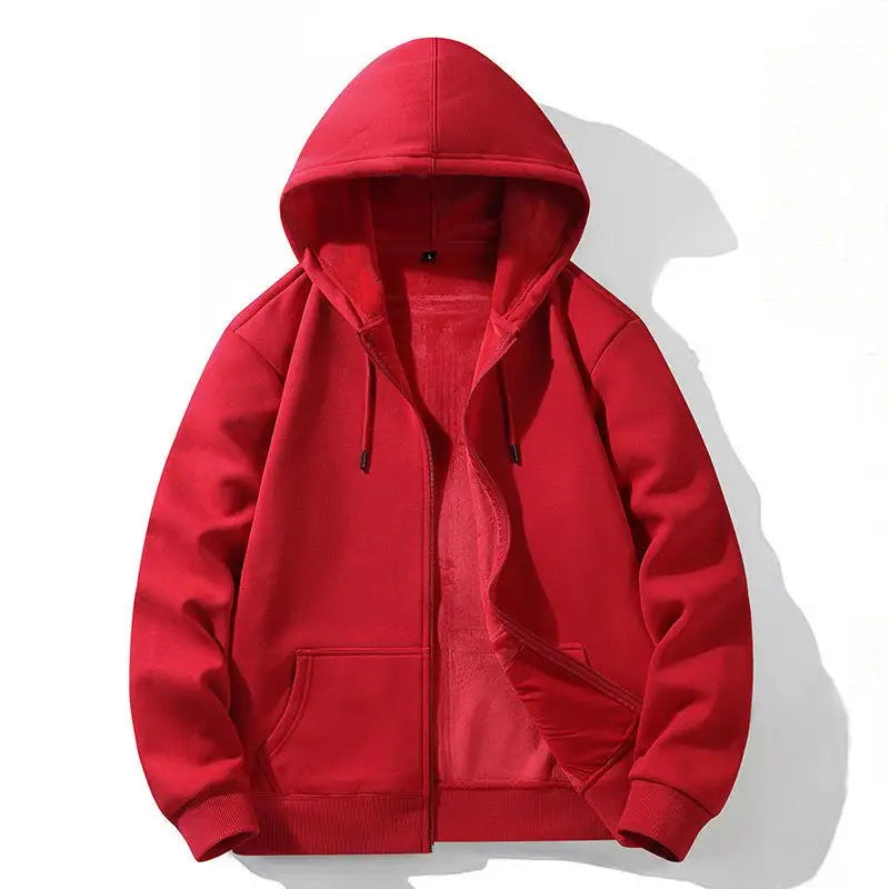 Red hoodie on a white background