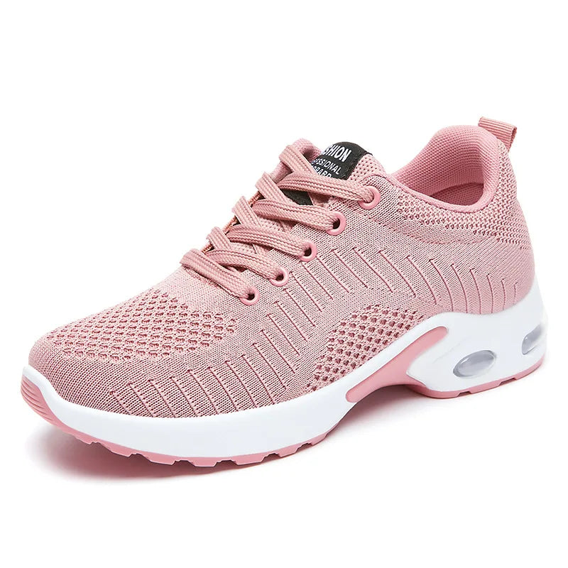 women's shoes large size running  -  pink002