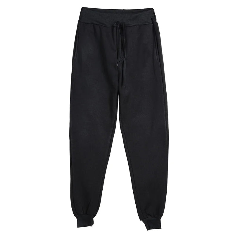 Black sweatpants on a white background