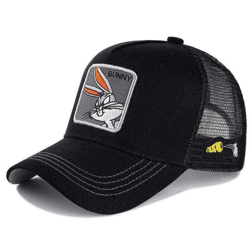 Unisex Anime Cartoon High Quality Cap - black bunny