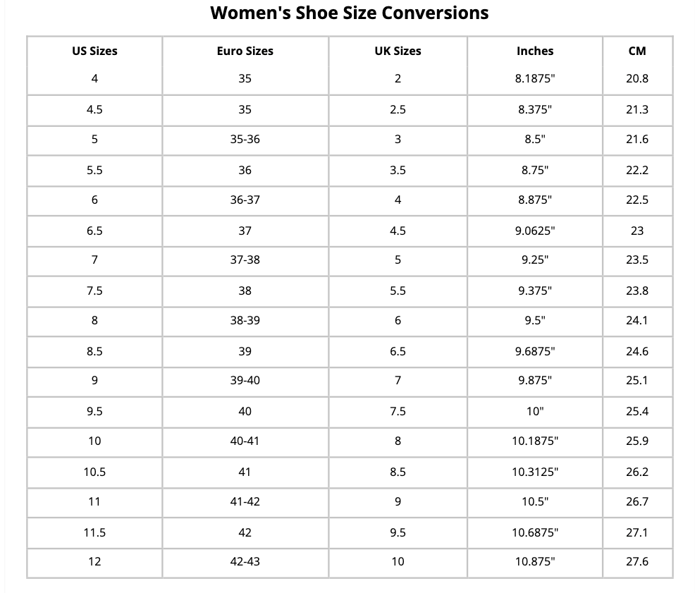 Boots for Women Platform Winter Shoes. - size conversions