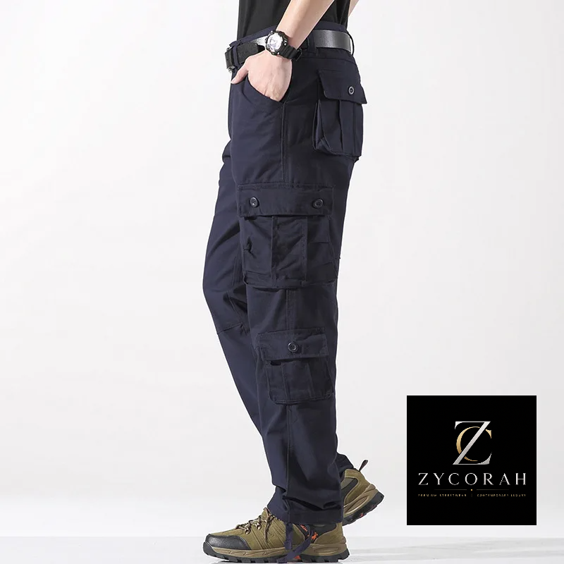 Men's Outdoor Cargo Pants | Multi-Pocket Cotton Work Trousers