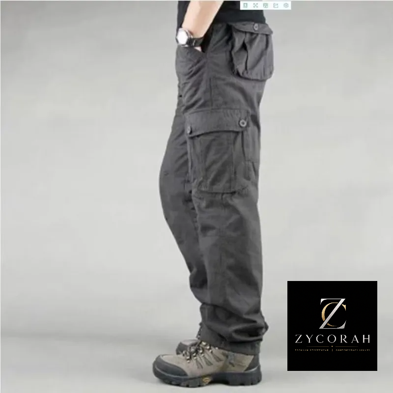 Men's Outdoor Cargo Pants | Multi-Pocket Cotton Work Trousers