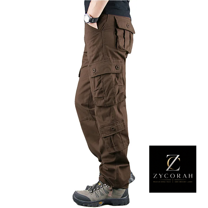 Men's Outdoor Cargo Pants | Multi-Pocket Cotton Work Trousers