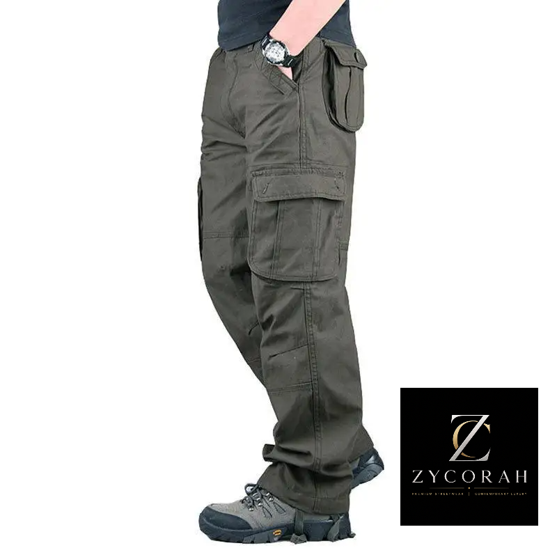 Men's Outdoor Cargo Pants | Multi-Pocket Cotton Work Trousers